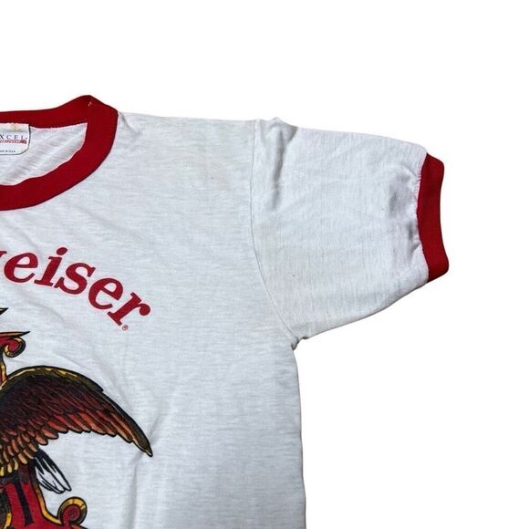 American Vintage 80s Budweiser Ringer Shirt Medium - Picture 4 of 10